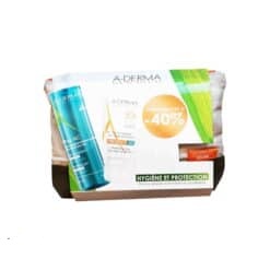 A-DERMA trousse fluide matifiant et gel moussant