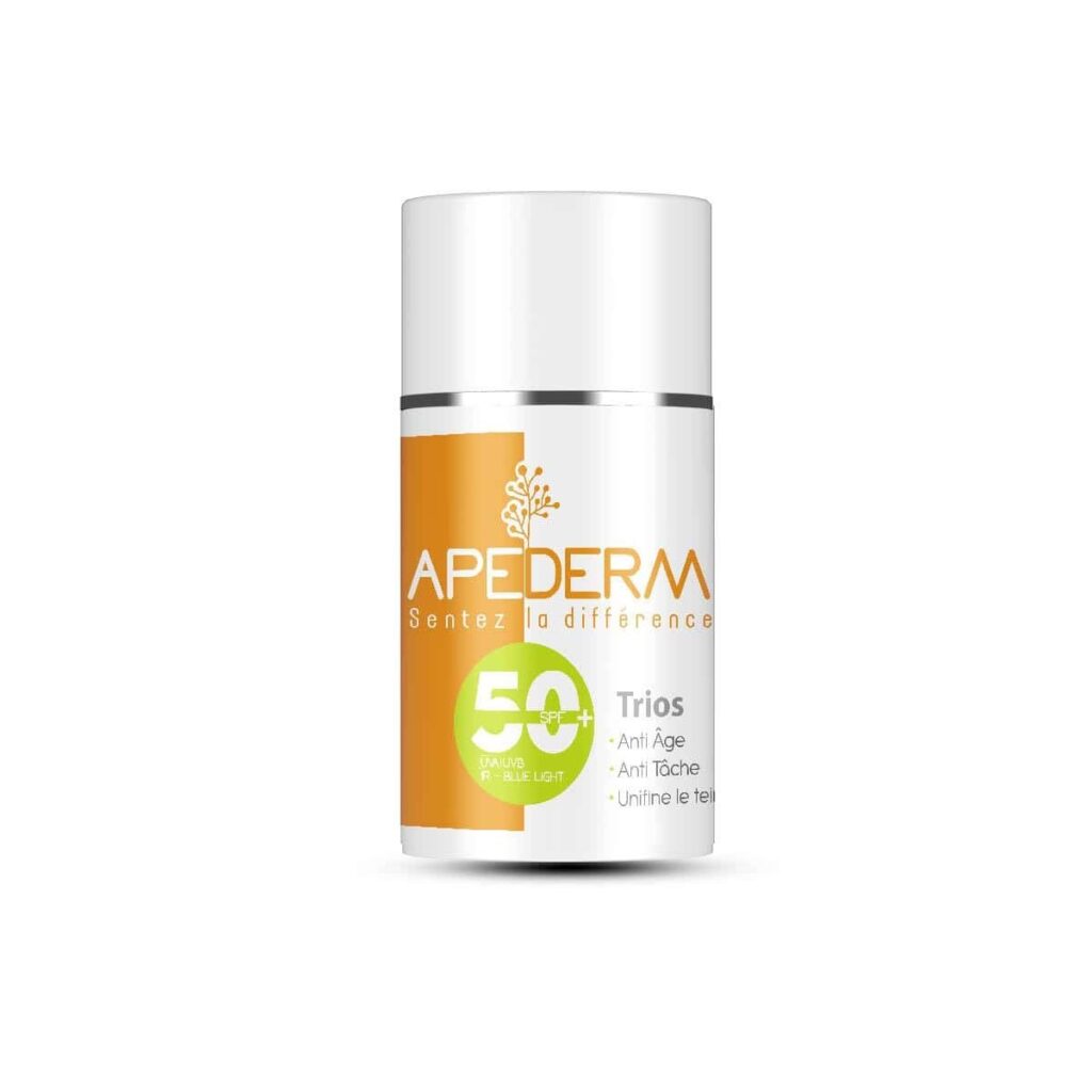 Apederm Trios Écran Solaire Invisible Anti-age Anti-Taches SPF 50+