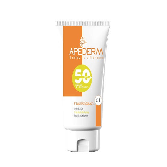 Apederm ecran fluide foundation teinté N 01 spf50+ 15 ml