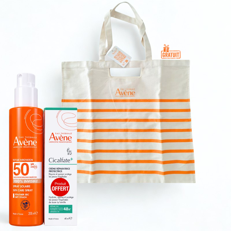Avène DUO Spray Adulte SPF50+ 200ml + Cicalfate+ Creme reparatrice 40ml OFFERTE