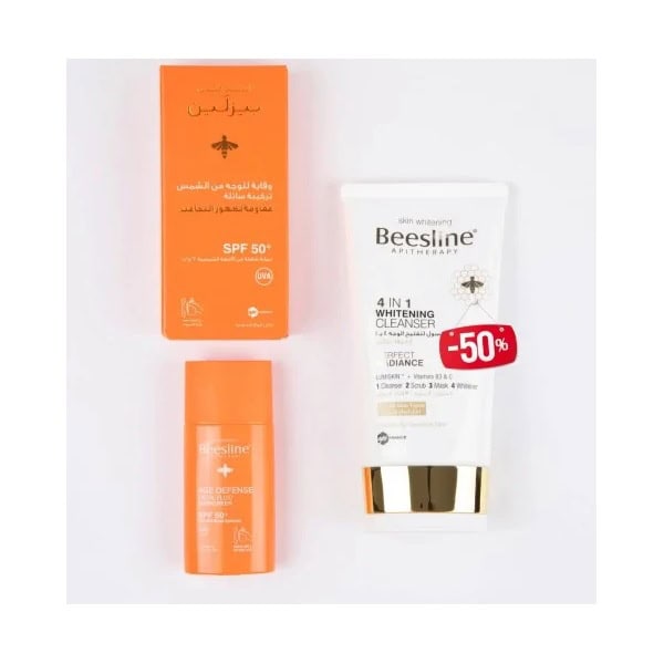 Beesline coffret ecran invisible anti-age spf50+ + Beesline 4en1 gel eclaircissant tt types de px 150ml