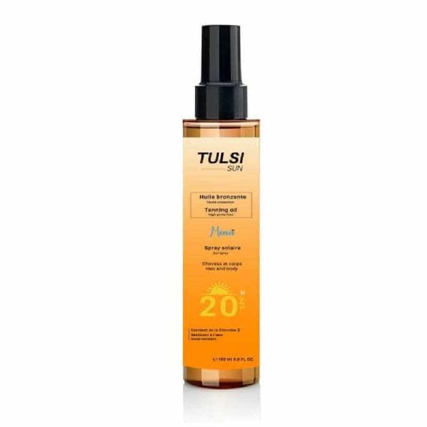 Tulsi huile bronzante solaire cheveux et corps SPF20+ 150ml