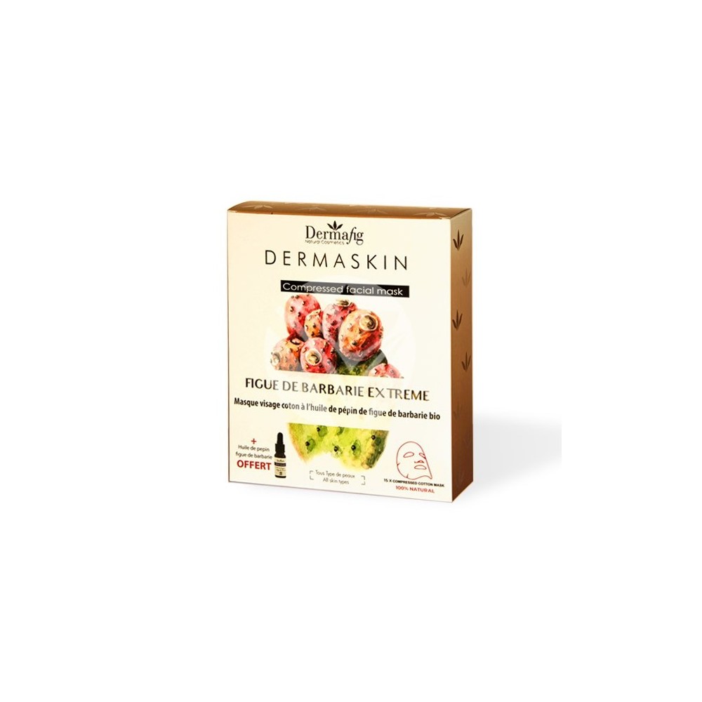 Dermafig dermaskin pack masques anti age a l'huile de figue de barbarie *15