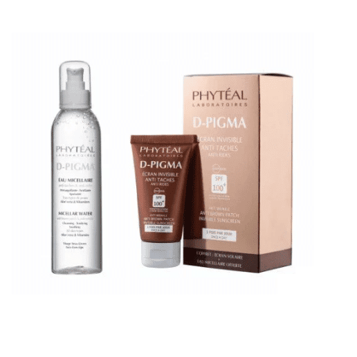 PHYTEAL Dpigma ecran invisible SPF100+ 50ml + dpigma eau micellaire a l'aloe Vera Offert