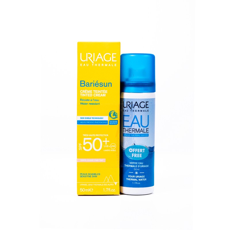 uriage bariesun spf50+ Claire 50ml + eau thermale 50ml offerte