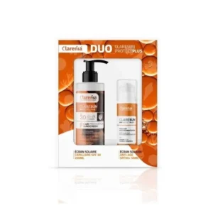 CLARENIA COFFRET SOLAIRE DUO ÉCRAN ANTI AGE SPF50+ ET ÉCRAN CAPILAIRE